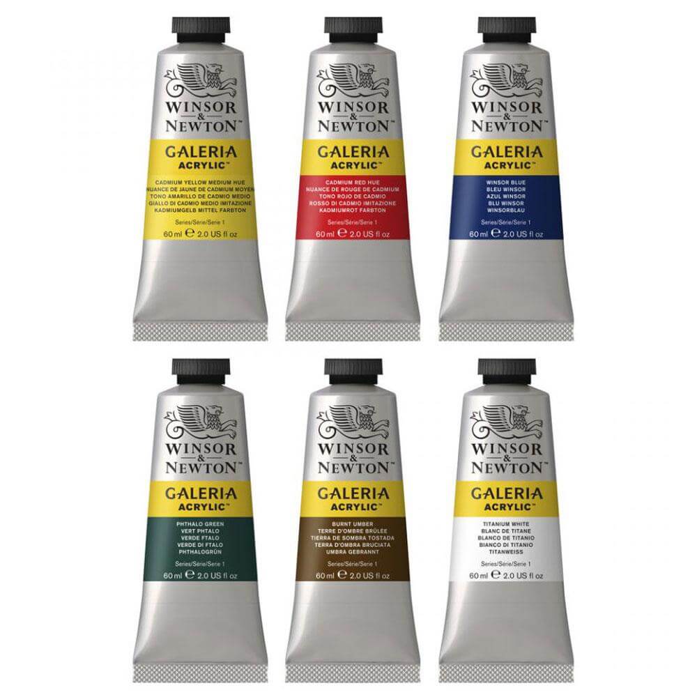 Winsor & Newton Galeria Acrylic 6 Tube Set